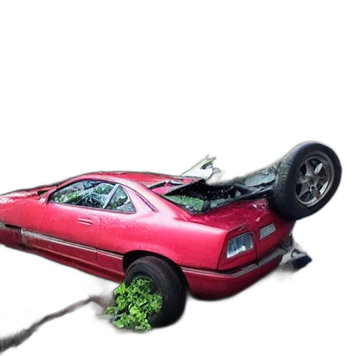 car, weapon, tree, robot, 3d render, concept art, photorealistic, vaporwave transparent PNG cut-out