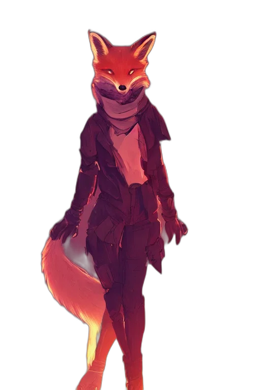 jacket, staff, mask, creature transparent PNG cut-out