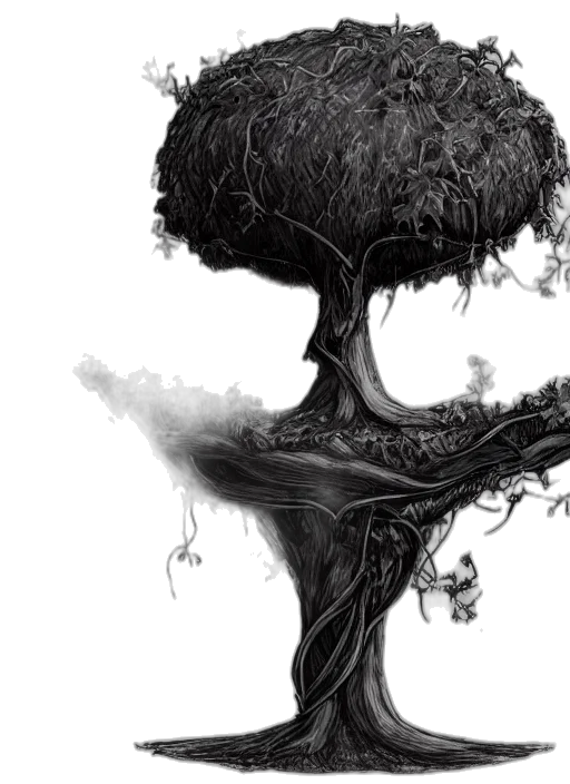 tree, hair, crown, creature transparent PNG cut-out