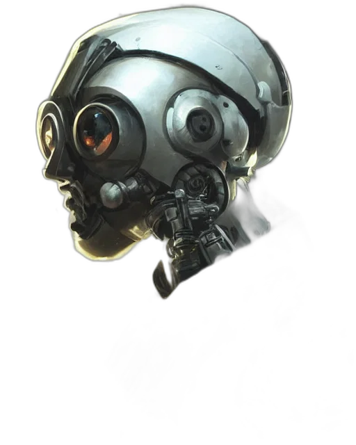 robot, mask, face, weapon transparent PNG cut-out