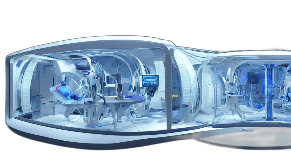 car, 3d render, concept art, futuristic, enclosed, medical, pod, glass transparent PNG cut-out