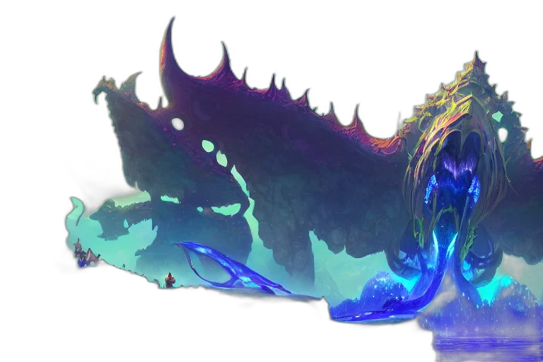 dragon, creature, animal, staff transparent PNG cut-out