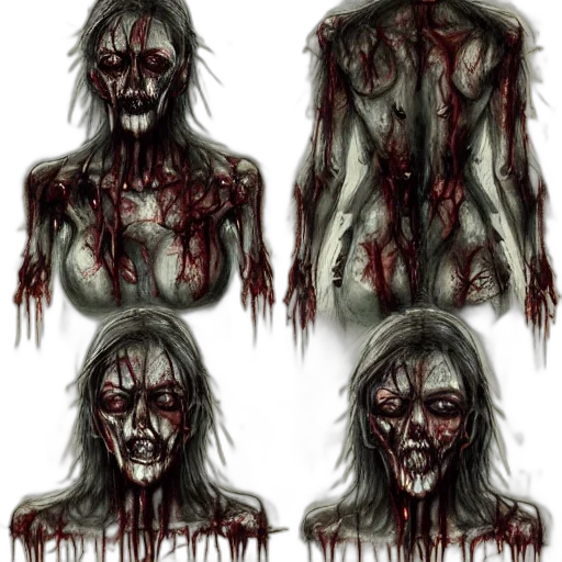 face, concept art, comic book art, fantasy art, photorealistic, dark, resident, evil transparent PNG cut-out
