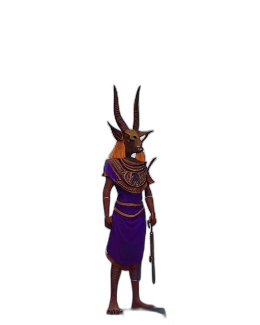 staff, mask, creature, dress, concept art, fantasy art, 3d render, pixel art transparent PNG cut-out