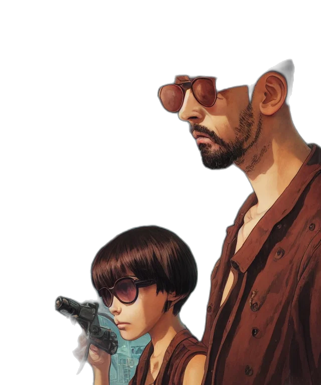 jacket, concept art, comic book art, cyberpunk transparent PNG cut-out