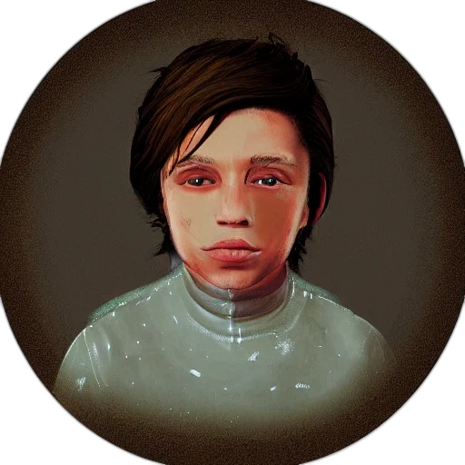 face, staff, robot, mask, photorealistic, 3d render, concept art, fantasy art transparent PNG cut-out