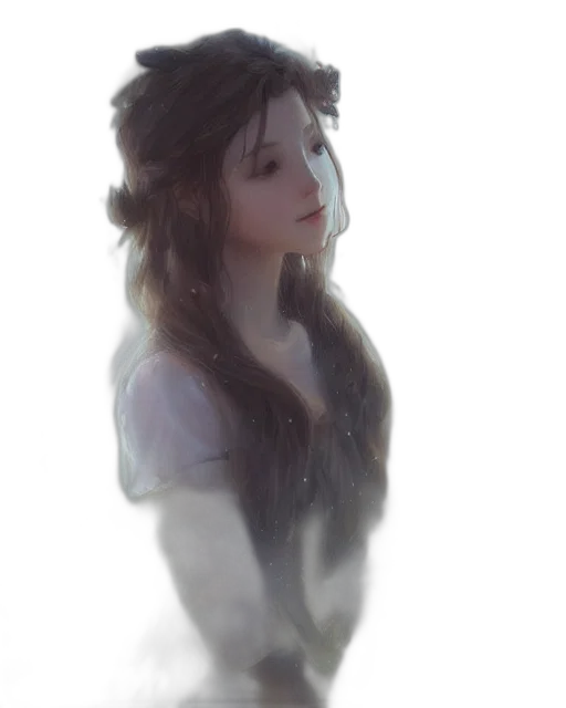 dress, hair, face, crown transparent PNG cut-out