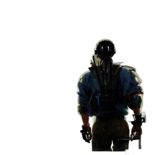 weapon, jacket, robot, staff transparent PNG cut-out