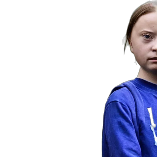 face, jacket, dress, robot, photorealistic, 3d render, greta, thunberg transparent PNG cut-out