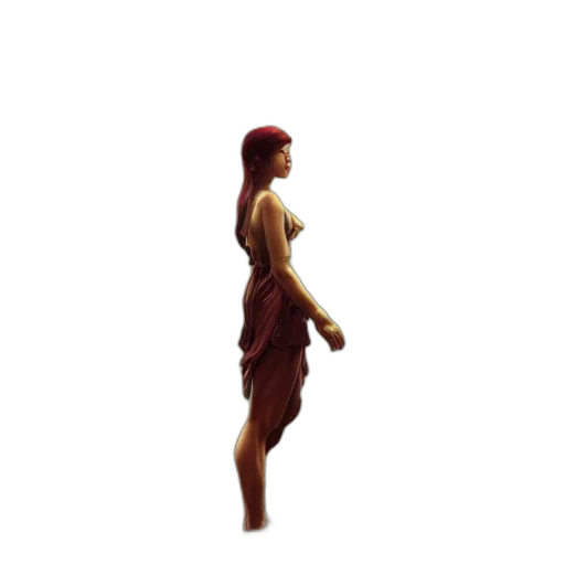 dress, staff, creature, weapon transparent PNG cut-out