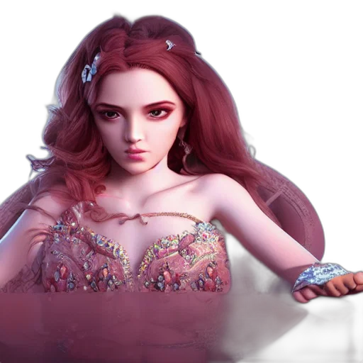 dress, fantasy art, 3d render, concept art transparent PNG cut-out