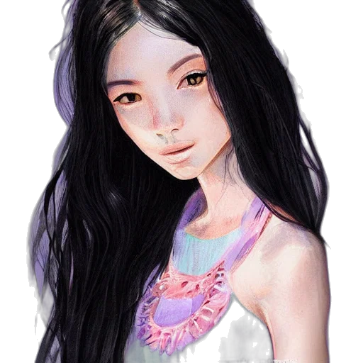 face, dress, jewelry, photorealistic transparent PNG cut-out