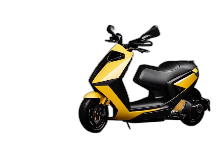 3d render, photorealistic, scooter, designed transparent PNG cut-out