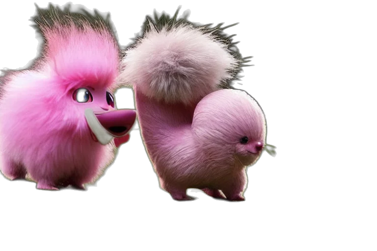 hair, creature, animal, 3d render, concept art, photorealistic, real, life transparent PNG cut-out