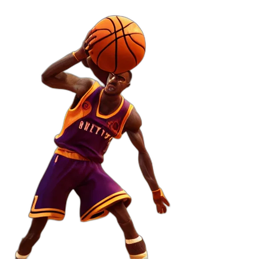 3d render, concept art, photorealistic, pixel art, steve, curry, basketball, player transparent PNG cut-out