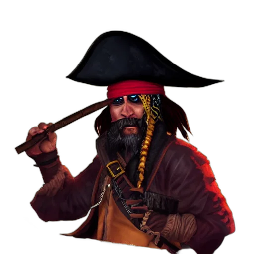 staff, hat, weapon, jacket transparent PNG cut-out