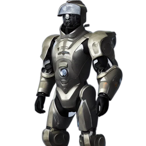 robot, concept art, 3d render, cyberpunk transparent PNG cut-out
