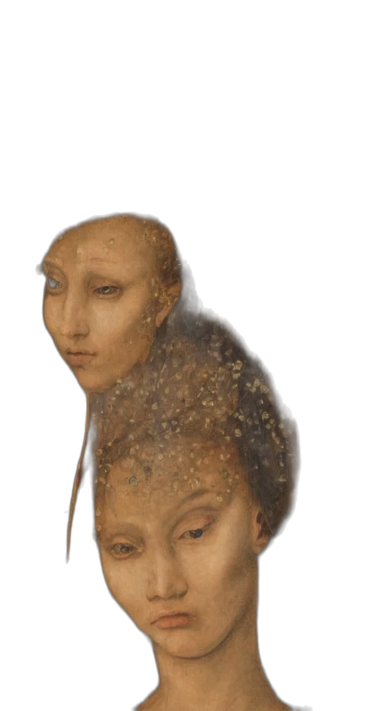 face, mask, hair, creature transparent PNG cut-out