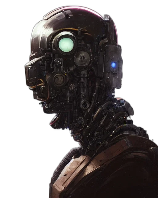 robot, face, mask, creature transparent PNG cut-out