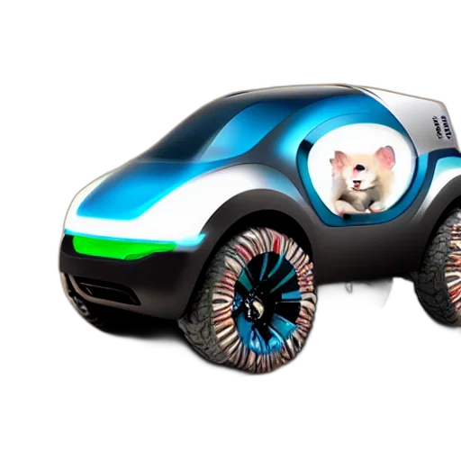 car, robot, concept art, 3d render transparent PNG cut-out