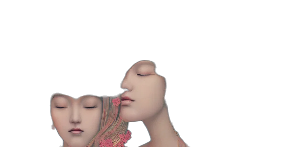 mask, face, hair, jewelry transparent PNG cut-out