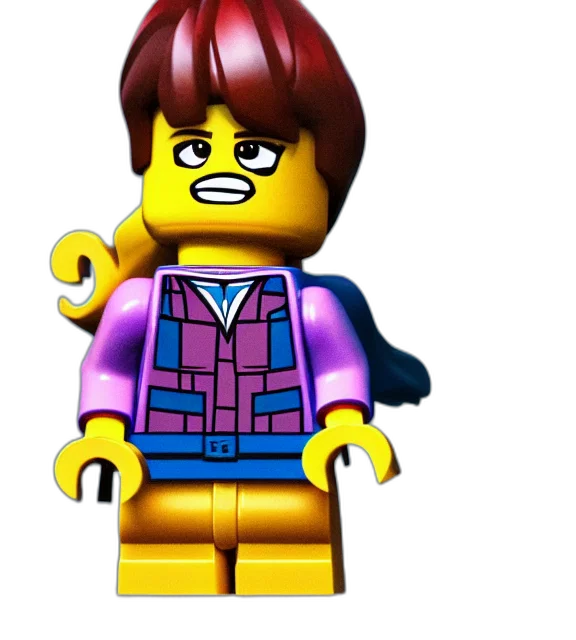 jacket, face, 3d render, concept art, closeup, lego, minifigure, sunny transparent PNG cut-out