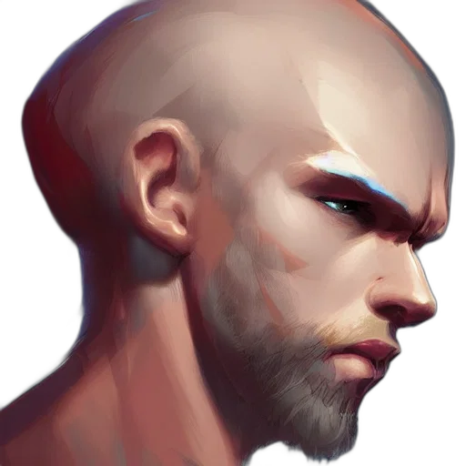 face, concept art, photorealistic, fantasy art, cyberpunk, blue, pastel, character transparent PNG cut-out