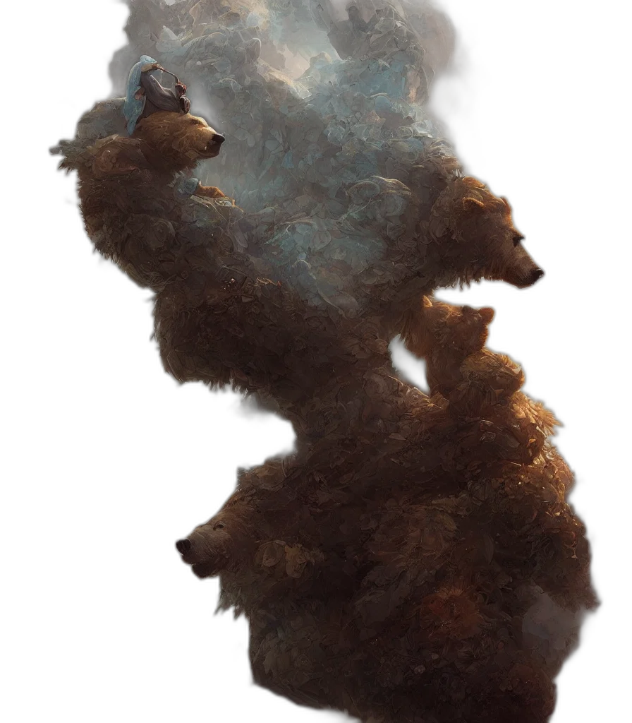 dragon, creature, hair, staff transparent PNG cut-out