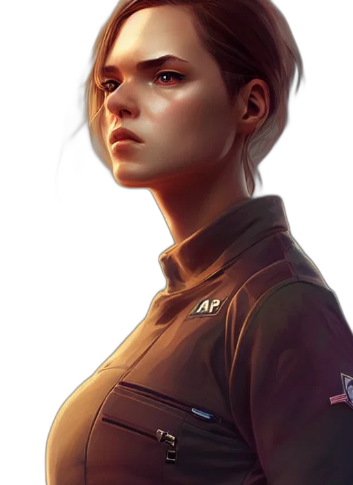 jacket, face, staff, robot transparent PNG cut-out