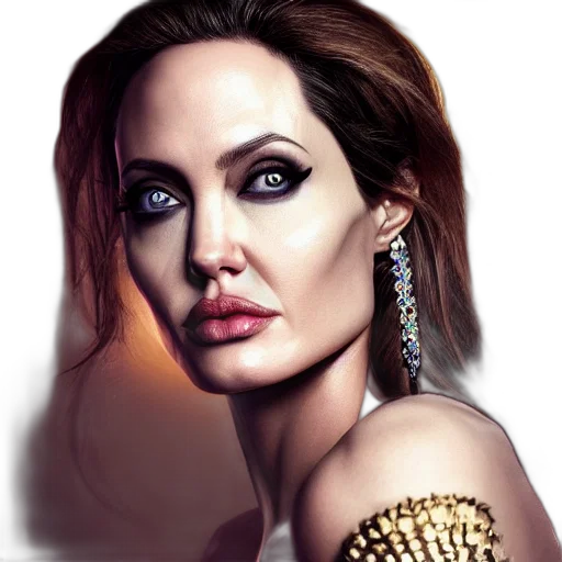 jewelry, face, photorealistic, fantasy art transparent PNG cut-out