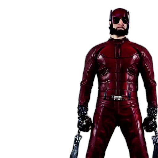 comic book art, concept art, daredevil, leather, suit, fighting, art transparent PNG cut-out