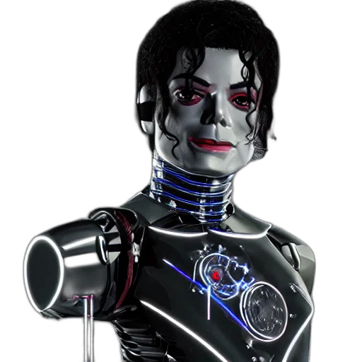 robot, staff, 3d render, concept art, photorealistic, comic book art, outer space, photo transparent PNG cut-out