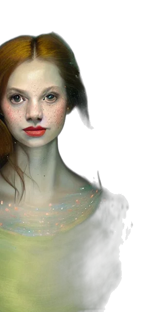 face, dress, jewelry, robot, photorealistic, fantasy art, concept art, 3d render transparent PNG cut-out