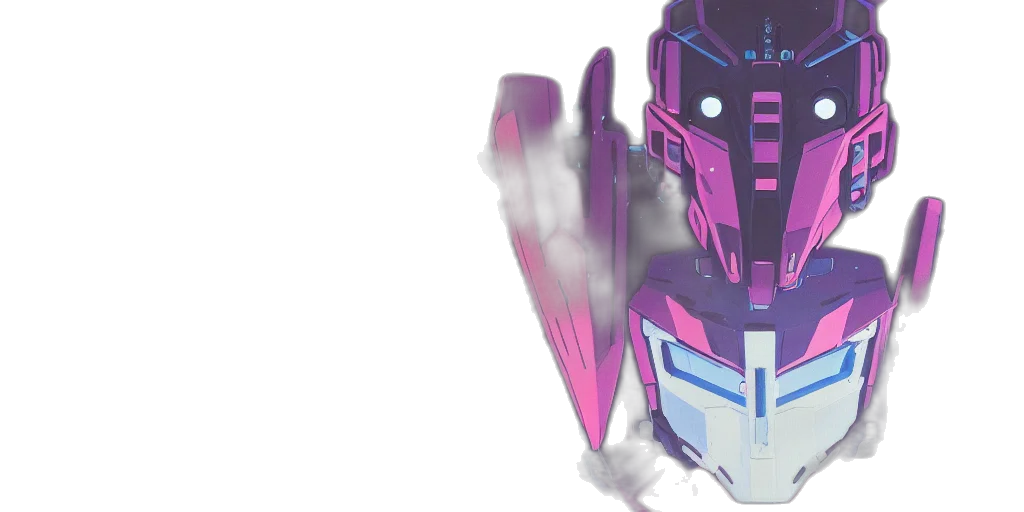 robot, weapon, mask, crown transparent PNG cut-out