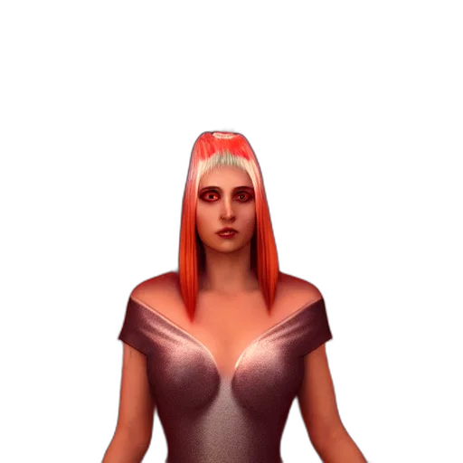 dress, creature, jewelry, mask, 3d render, fantasy art, concept art, pixel art transparent PNG cut-out