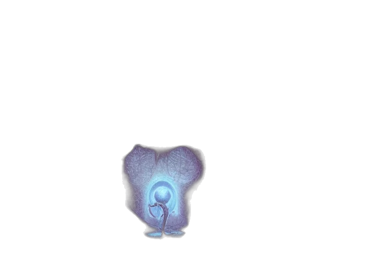 flower, creature, hair, staff transparent PNG cut-out