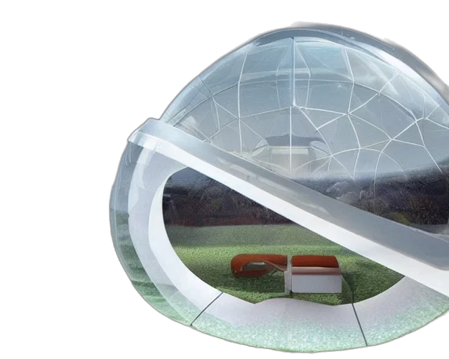 umbrella, furniture, 3d render, concept art, outer space, futuristic, innovation, modular transparent PNG cut-out