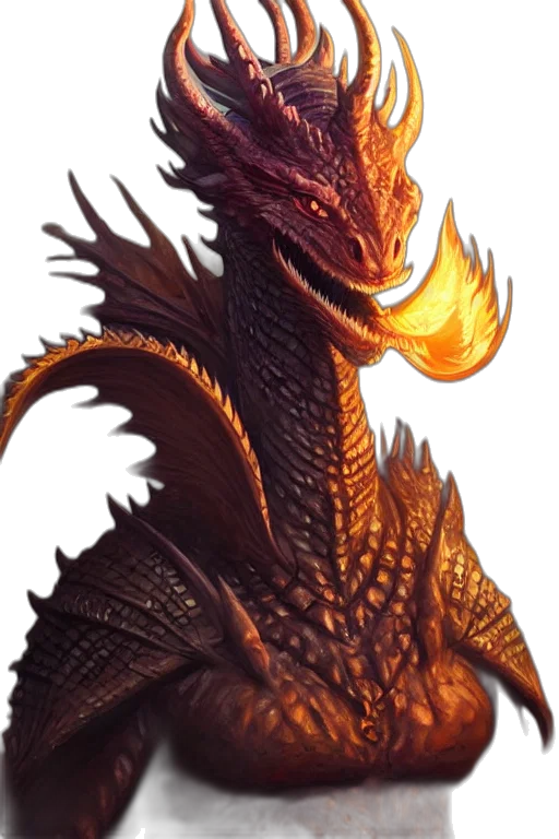 dragon, creature, animal, staff transparent PNG cut-out
