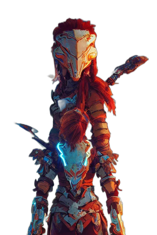 robot, staff, weapon, sword, concept art, fantasy art, 3d render, cyberpunk transparent PNG cut-out
