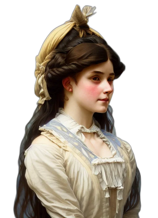 face, dress, hat, jewelry, photorealistic, oil painting, fantasy art, concept art transparent PNG cut-out