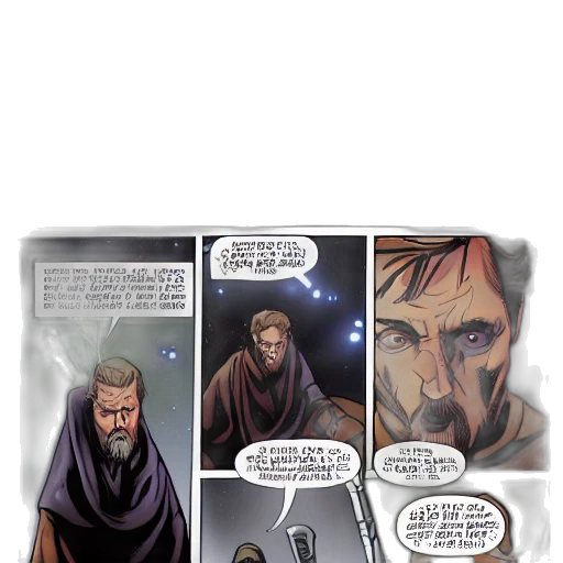comic book art, concept art, outer space, fire, obi, wan, defeating, sith transparent PNG cut-out