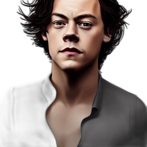 hair, face, photorealistic, oil painting, cartoon, watercolor, dark, harry transparent PNG cut-out