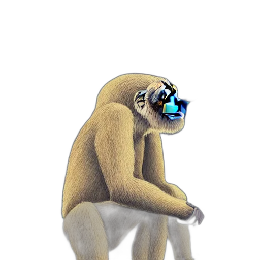 creature, animal, mask, robot, concept art, 3d render, photorealistic, vaporwave transparent PNG cut-out