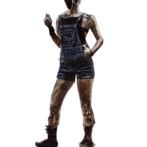dress, robot, mask, concept art, 3d render, cyberpunk, photorealistic, full transparent PNG cut-out