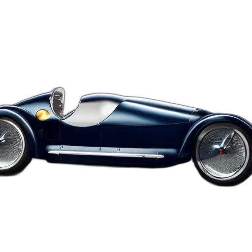 car, 3d render, concept art, photorealistic, retro, futuristic, bugatti, type transparent PNG cut-out