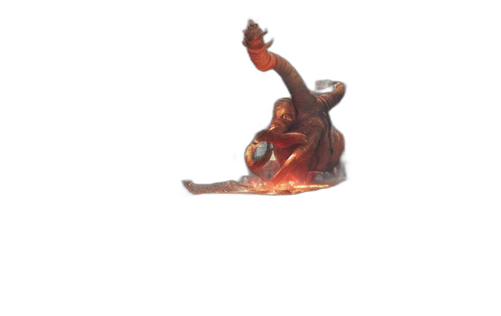 creature, staff, dragon, mask transparent PNG cut-out