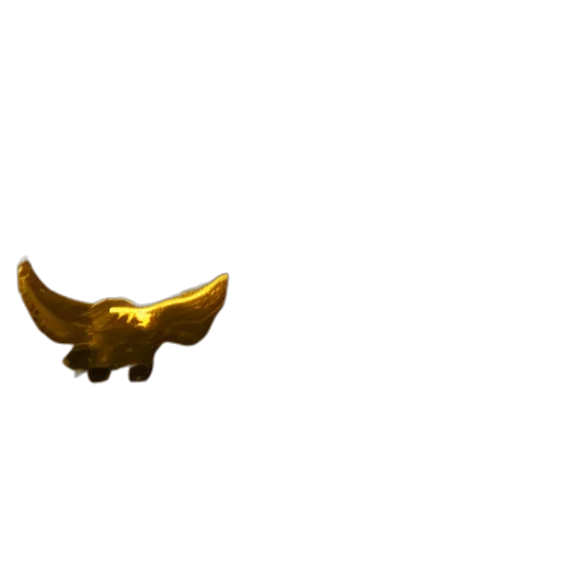 crown, weapon, animal, jewelry, 3d render, concept art, pixel art, golden transparent PNG cut-out