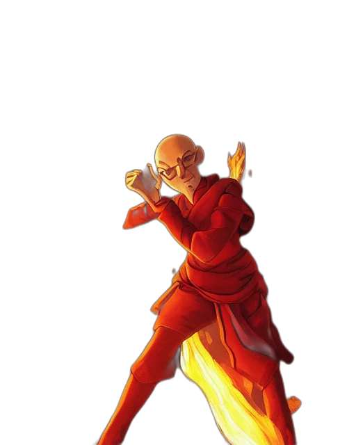 staff, concept art, fantasy art, pixel art, comic book art, fire, red, squidward transparent PNG cut-out