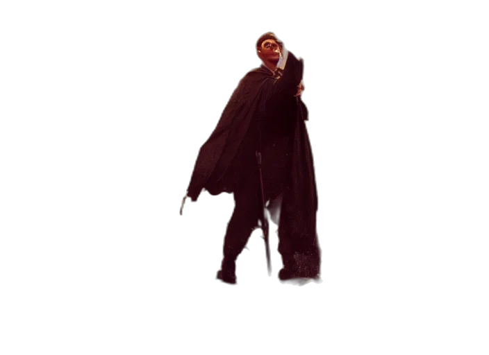 staff, jacket, umbrella, creature transparent PNG cut-out