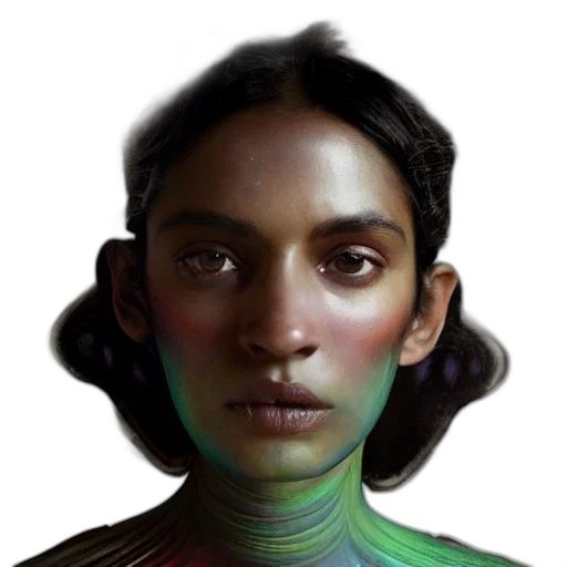 face, mask, robot, crown, concept art, photorealistic, fantasy art, cyberpunk transparent PNG cut-out